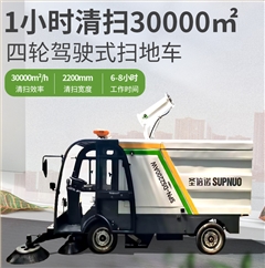 意昂4DS2200AW全封闭1吨自卸式垃圾箱驾驶式雾炮高压冲洗电动扫地车